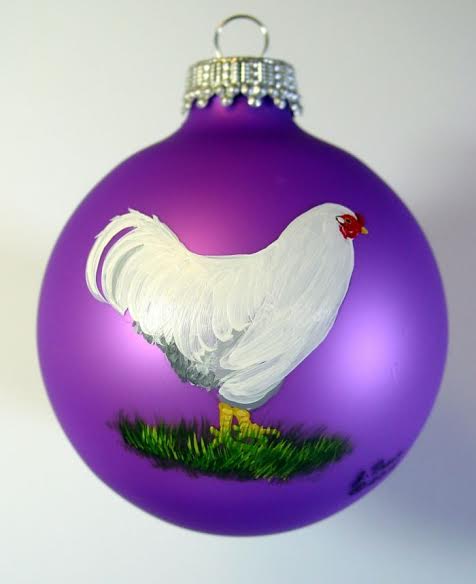 purple chantecler ornament