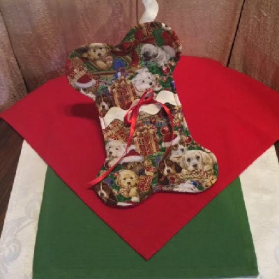 Dog - Bone Christmas Stocking #2