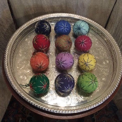 A Collection Of Small Temari Balls -- Japanese Thread Balls