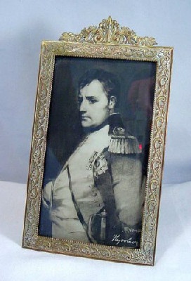 Embossed Brass Frame w/ Napoleon Portrait - Lord & Taylor - New York