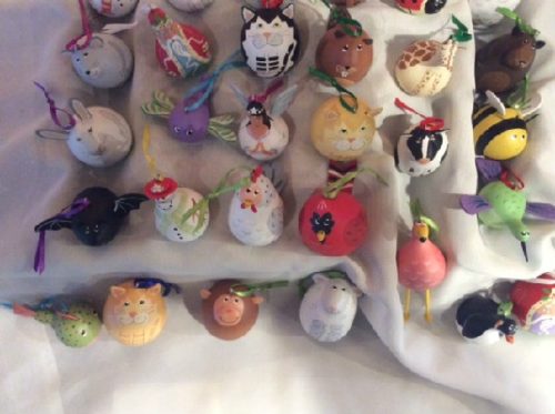 Gourd Ornaments - Individually Made In Vermont By A Vermont Artisan