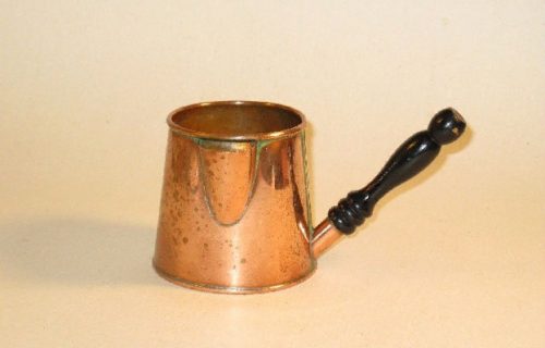 19th Century - Copper Sauce Pot w/ Wooden Handle