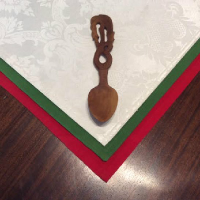 Sailor Carved Wooden Spoon w/ Serpents