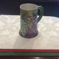 Bavarian Rosenthal China - Hand Painted - Grapes Decorated - Mug / Stein - Vintage