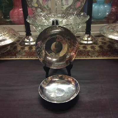 PAIR - Judith Goldstein Polished Pewter Bowls - (5 ½” & 6 ½”) - Renown CT Artisan