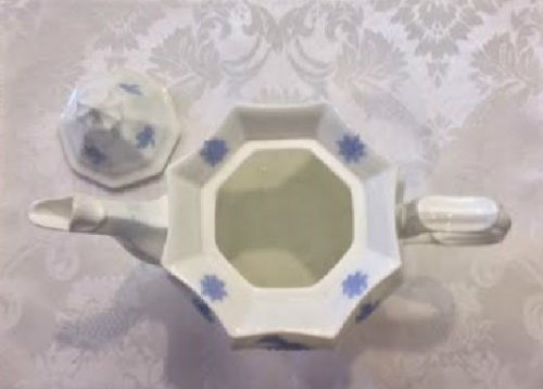 Chelsea Blue - Porcelain Tea Pot - Antique - Adderley England Ca. 1900 - A Timeless & Classic Form