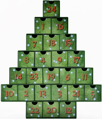 7.) — O Christmas Tree Treasure Box Advent Calendar ($24.95)