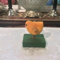 Hand Carved Yellow Chick - American Folk Art - The McAlister Collection