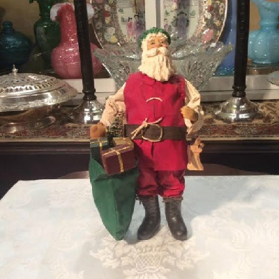 Clothtique Possible Dreams Santa Claus with Wooden Angel - 1986 - Vintage