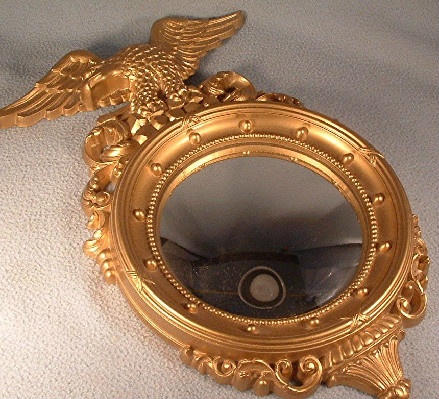 Syroco Federal Eagle Convex Bubble Mirror - Vintage