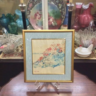 Signed Childe Hassam Watercolor - Poppies - Isles of Shoals