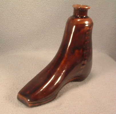 Bennington - Rockingham Glazed - Boot / Shoe Flask