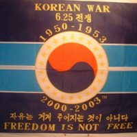 Korean War 50th Anniversary Commemorative Flag "Freedom Is Not Free" - 36" by 60" - Great piece of US Militaria