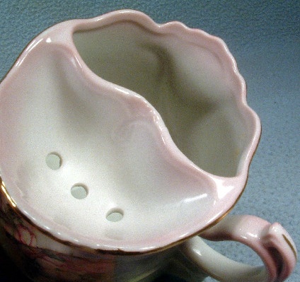 Decorated Nippon China Shaving Mug - Vintage Hand Painted Pink Roses