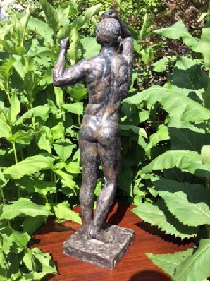 Auguste Rodin – “The Age of Bronze” Bronze Sculpture – Half Size