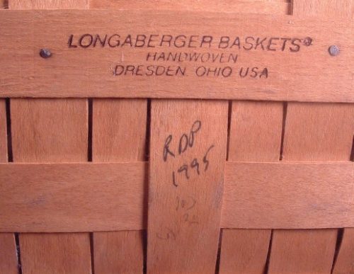 Longaberger Basket - 1995 - Divided Utensils Basket