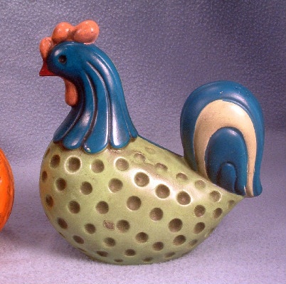 Stylized Ceramic Roosters - Funky Fowl - Pair of Vintage Ardco - Fine Quality - Made In Japan - Roosters That Are Legal Everywhere!