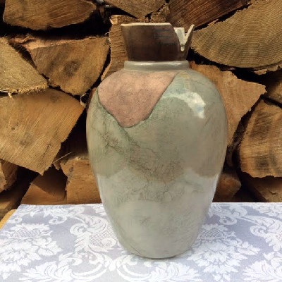 Artisan Pottery VASE - With VERY Subtle Nude Male Decoration - Erotic Male Art
