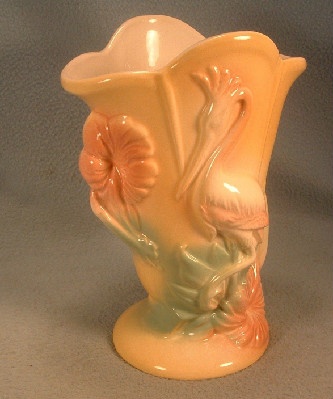 Hull Art Pottery - Sun-Glo Flamingo Vase - #85 - Vintage - 1949