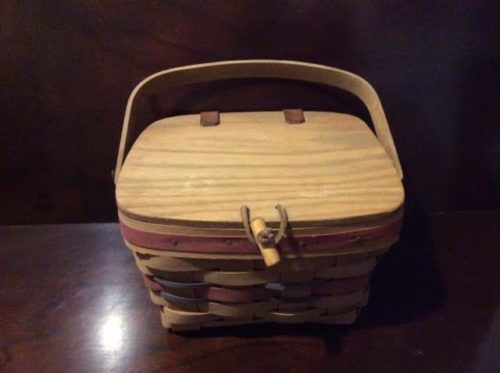 Longaberger Basket - Handbag - Pocketbook - Covered Berry Picking Basket - Attractive Storage For Any Room - 1988