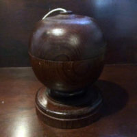 Turned Treen String Holder - Great Restoration / Country Store Wooden String Holder - Treenware Collection